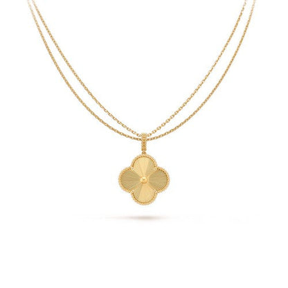 [Luxe Jewelry]CLOVER 25MM PEDANT NECKLACE GOLD