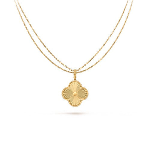 [Luxe Jewelry]CLOVER 25MM PEDANT NECKLACE GOLD