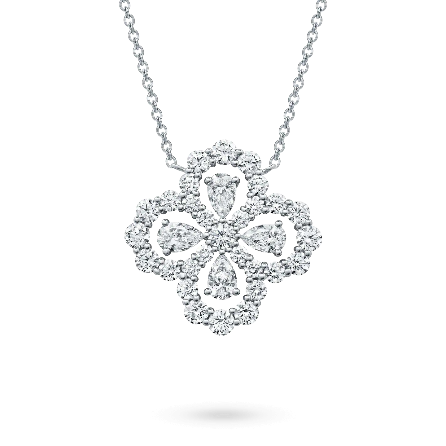 [Luxe Jewelry]LOOP NECKLACE FULL MOTIF DIAMOND 16MM MULTIPLE COLORS