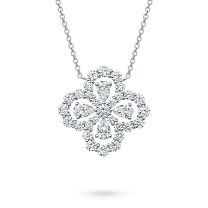 [Luxe Jewelry]LOOP NECKLACE FULL MOTIF DIAMOND 16MM MULTIPLE COLORS