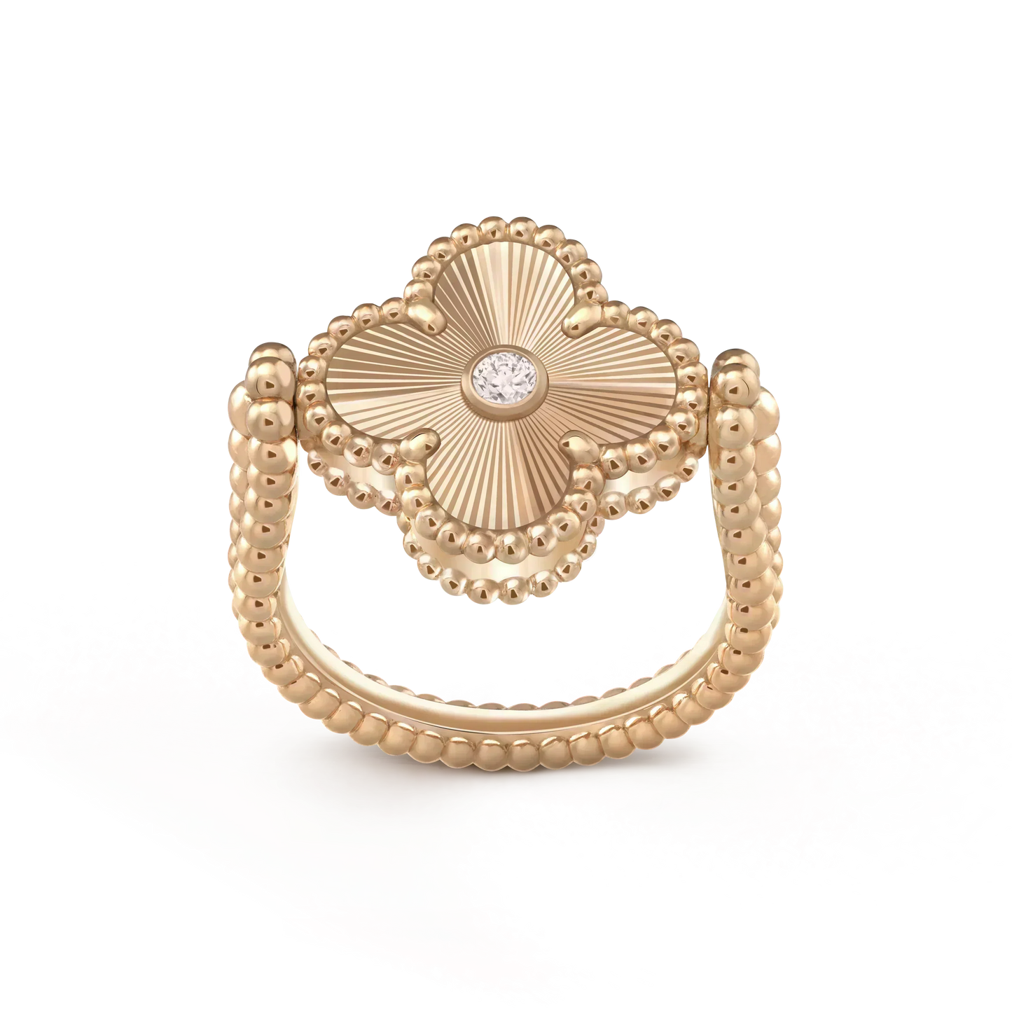[Luxe Jewelry]CLOVER RIVERSIBLE ROSE GOLD RING