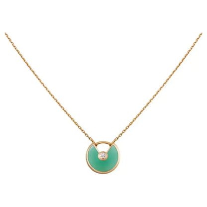 [Luxe Jewelry]AMULETTE GOLD MALACHITE NECKLACE