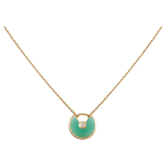 [Luxe Jewelry]AMULETTE GOLD MALACHITE NECKLACE