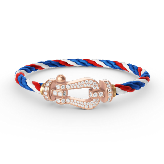 [Luxe Jewelry]FORCE LARGE HORSESHOE FULL DIAMOND BRACELET ROSE GOLD