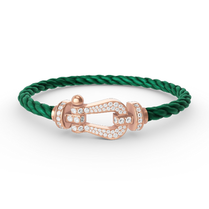 [Luxe Jewelry]FORCE LARGE HORSESHOE FULL DIAMOND BRACELET ROSE GOLD
