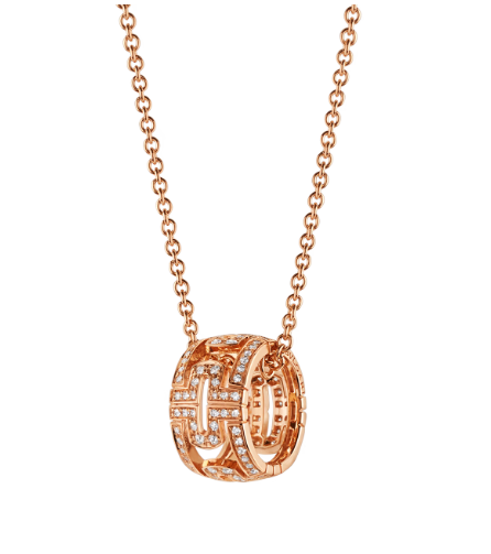 [Luxe Jewelry]PARENTESI NECKLACE PINK GOLD DIAMOND
