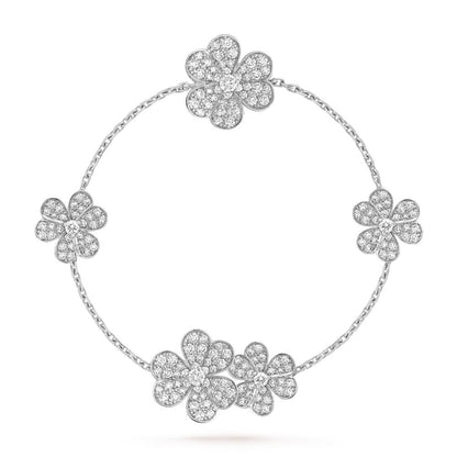[Luxe Jewelry]FRIVOLE SILVER 5 FLOWERS BRACELET