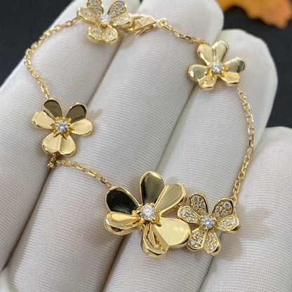 [Luxe Jewelry]FRIVOLE GOLD 5 FLOWERS BRACELET