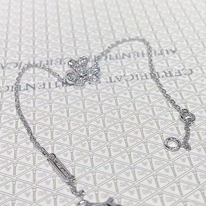 [Luxe Jewelry]FRIVOLE SILVER FLOWER DIAMOND BRACELET