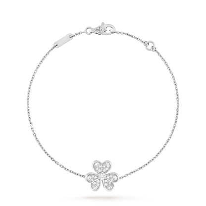 [Luxe Jewelry]FRIVOLE SILVER FLOWER DIAMOND BRACELET