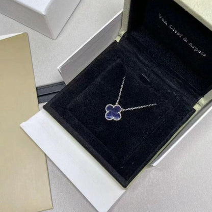 [Luxe Jewelry]CLOVER 15MM PIETERSITE NECKLACE SILVER