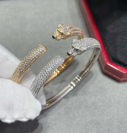 [Luxe Jewelry]PANTHERE FULL DIAMOND OPEN BRACELET