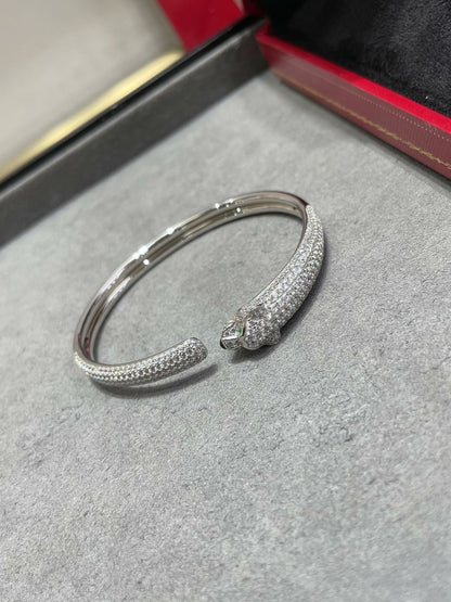 [Luxe Jewelry]PANTHERE FULL DIAMOND OPEN BRACELET