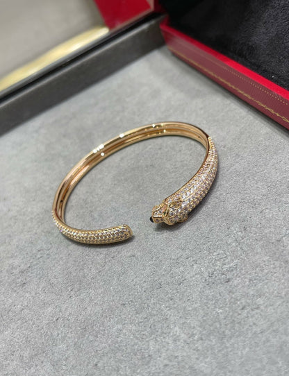 [Luxe Jewelry]PANTHERE FULL DIAMOND OPEN BRACELET