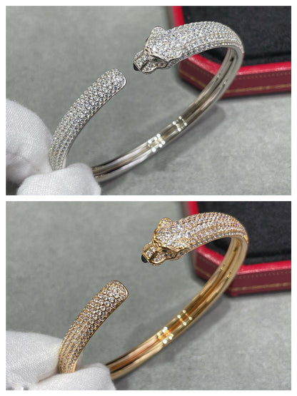 [Luxe Jewelry]PANTHERE FULL DIAMOND OPEN BRACELET