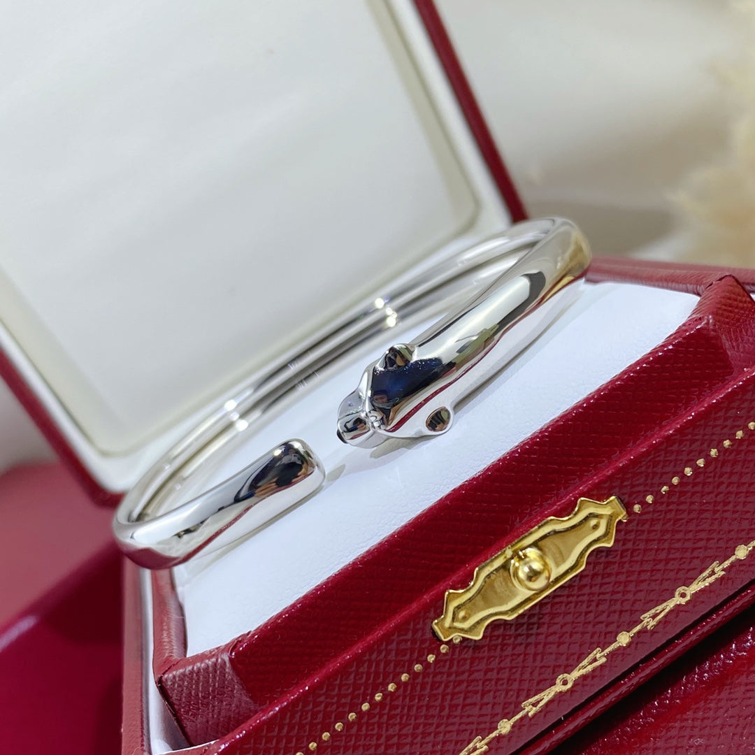 [Bijoux de luxe] Bracelet ouvert en argent Panthère