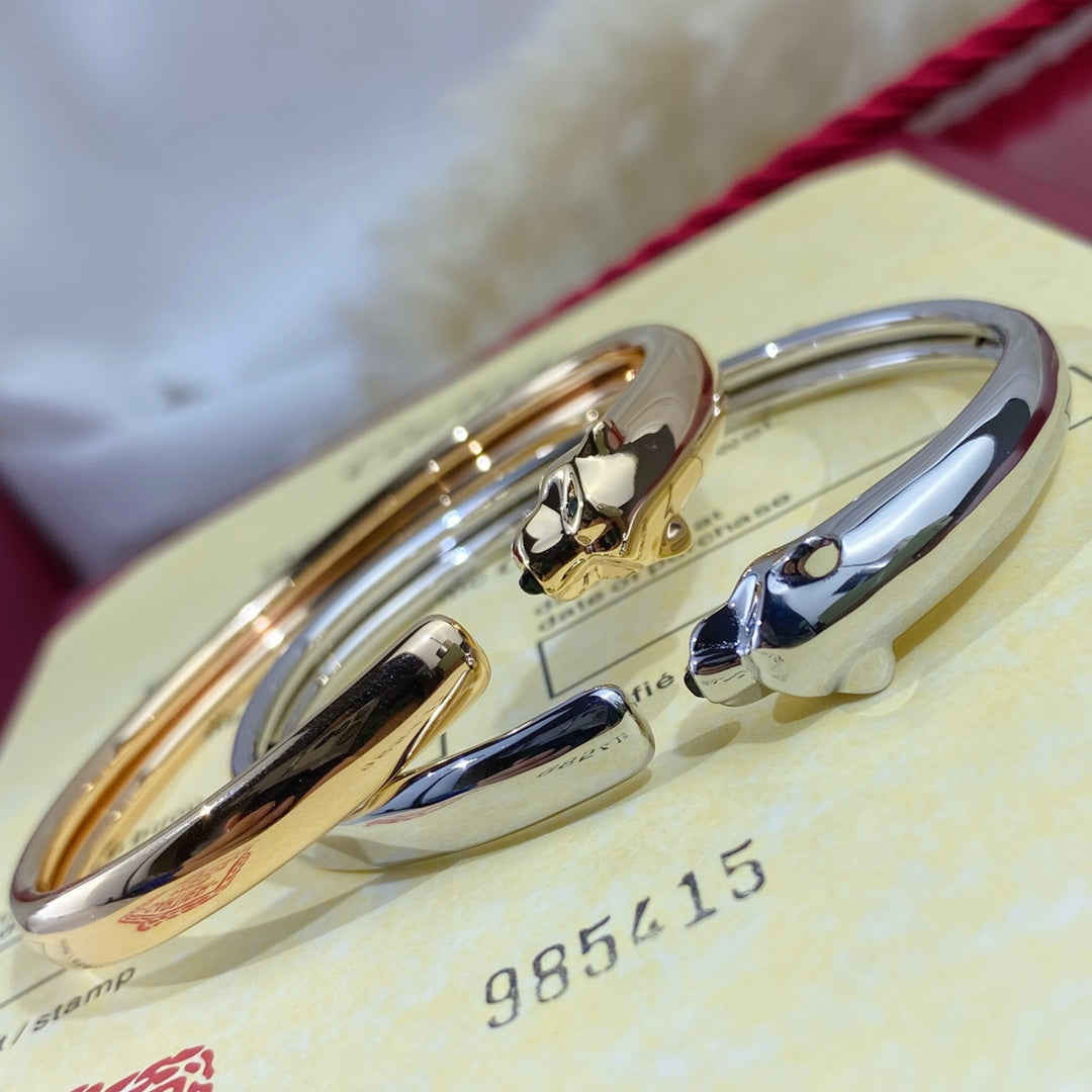 [Bijoux de luxe] Bracelet ouvert en argent Panthère