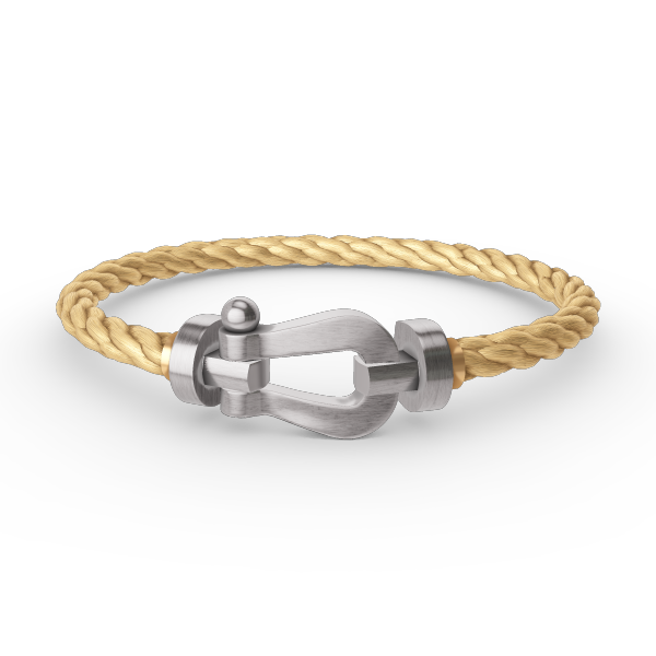 [Bijoux de luxe] BRACELET FORCE LARGE FER À CHEVAL SANS DIAMANT ARGENT