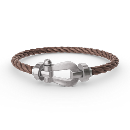 [Bijoux de luxe] BRACELET FORCE LARGE FER À CHEVAL SANS DIAMANT ARGENT