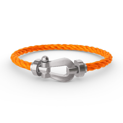 [Bijoux de luxe] BRACELET FORCE LARGE FER À CHEVAL SANS DIAMANT ARGENT