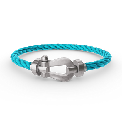 [Bijoux de luxe] BRACELET FORCE LARGE FER À CHEVAL SANS DIAMANT ARGENT