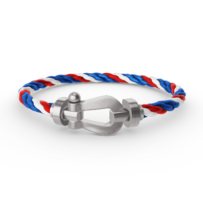 [Bijoux de luxe] BRACELET FORCE LARGE FER À CHEVAL SANS DIAMANT ARGENT