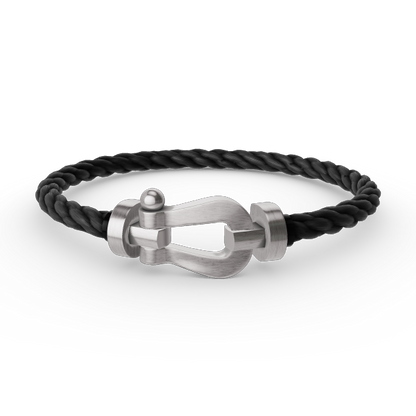 [Bijoux de luxe] BRACELET FORCE LARGE FER À CHEVAL SANS DIAMANT ARGENT