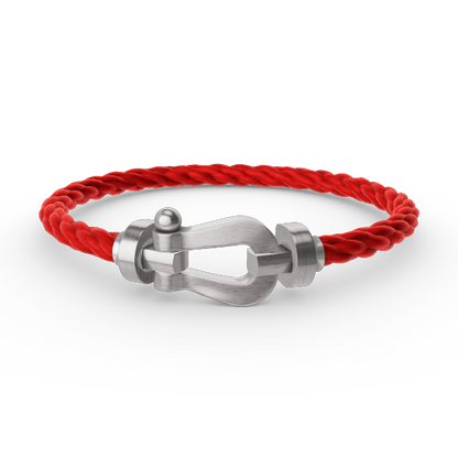 [Bijoux de luxe] BRACELET FORCE LARGE FER À CHEVAL SANS DIAMANT ARGENT