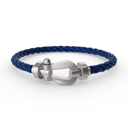 [Bijoux de luxe] BRACELET FORCE LARGE FER À CHEVAL SANS DIAMANT ARGENT