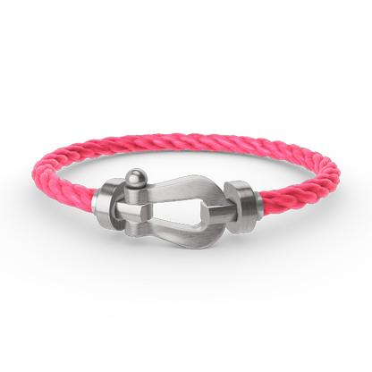 [Bijoux de luxe] BRACELET FORCE LARGE FER À CHEVAL SANS DIAMANT ARGENT