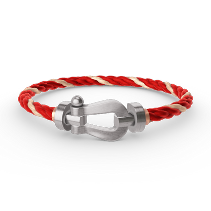 [Bijoux de luxe] BRACELET FORCE LARGE FER À CHEVAL SANS DIAMANT ARGENT